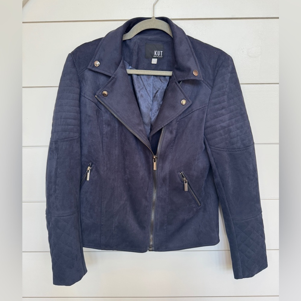 Kut From The Kloth Quilted Panel Faux Suede Moto Jacket
Size Medium - Picture 2 of 8